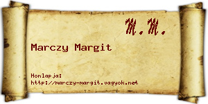 Marczy Margit névjegykártya